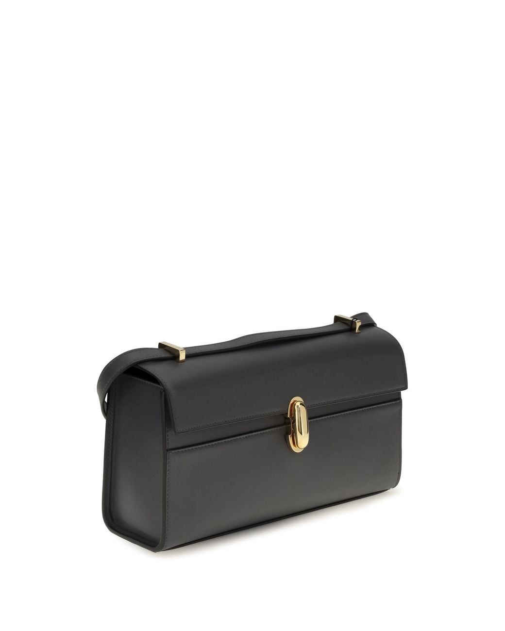 SAVETTE Gray Shoulder Bag Symmetry 26 Calf Leather