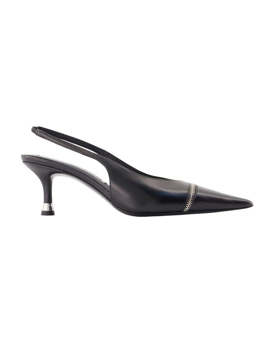 Alexander Wang Blue Akilita Zip Slingback Pumps
