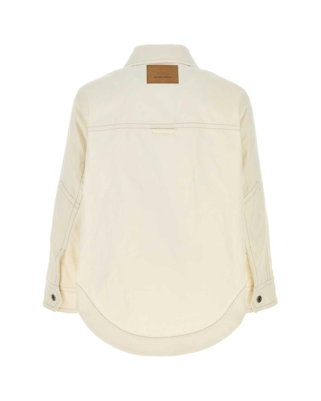 AMI White Worker Buttoned Jacket for men
