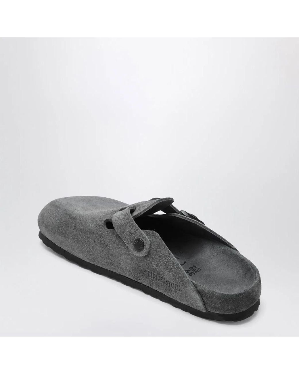 Birkenstock Black Boston Suede Clogs