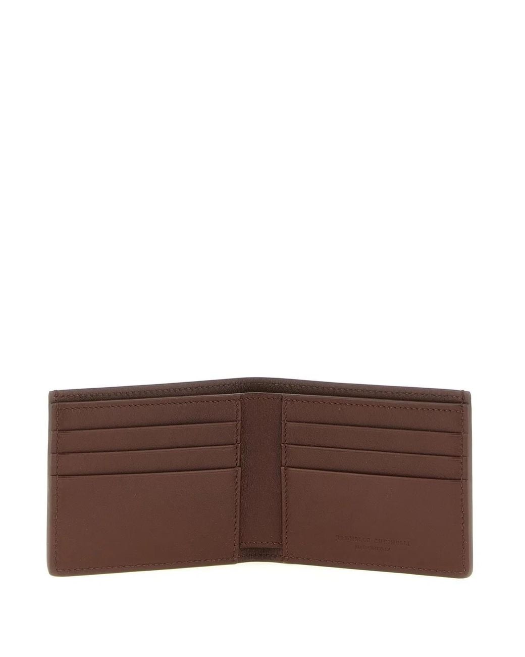 Brunello Cucinelli Brown Leather Wallet for men