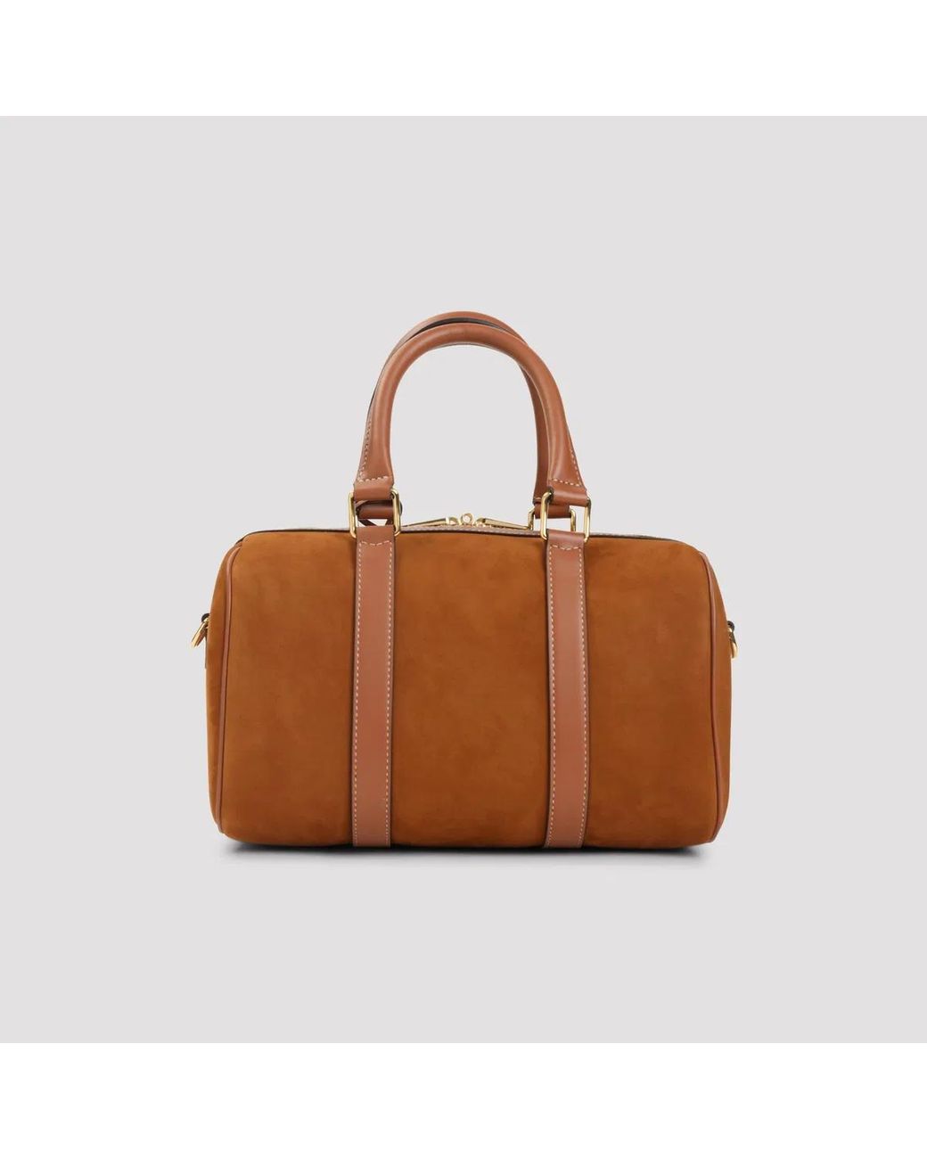 Céline Brown Medium Boston Suede Leather Shoulder Bag