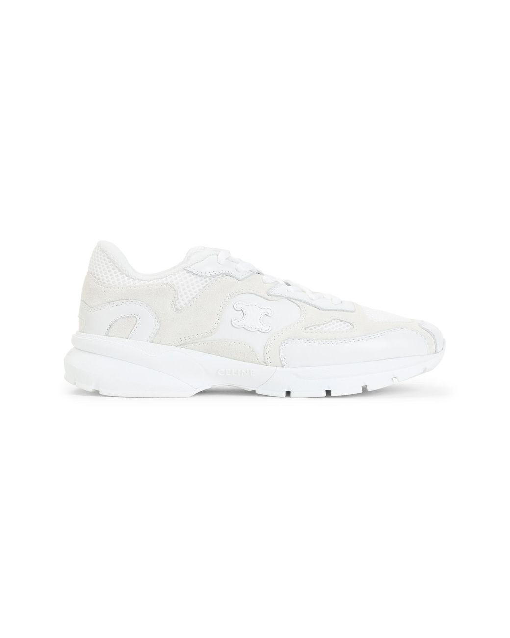 Céline White Low Lace-Up Sneakers