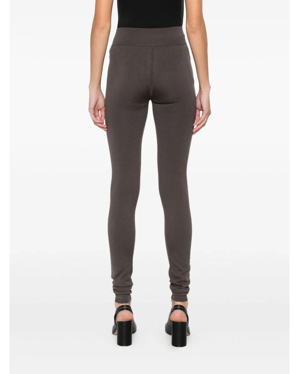 Rick Owens Gray Knitted Leggings