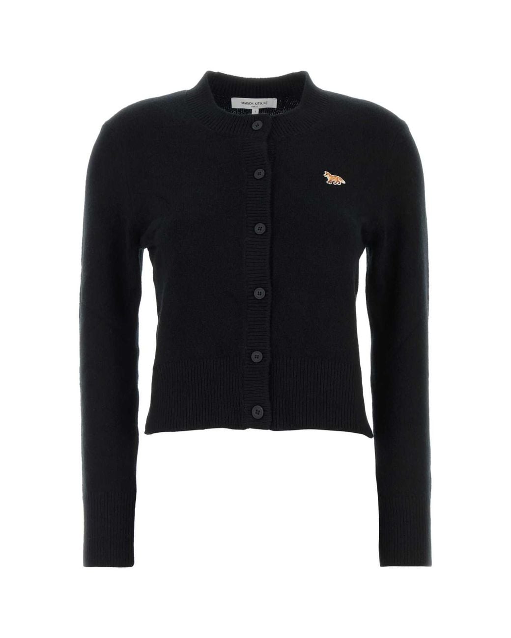 Maison Kitsuné Blue Baby Fox Lambswool Fitted Mini Cardigan