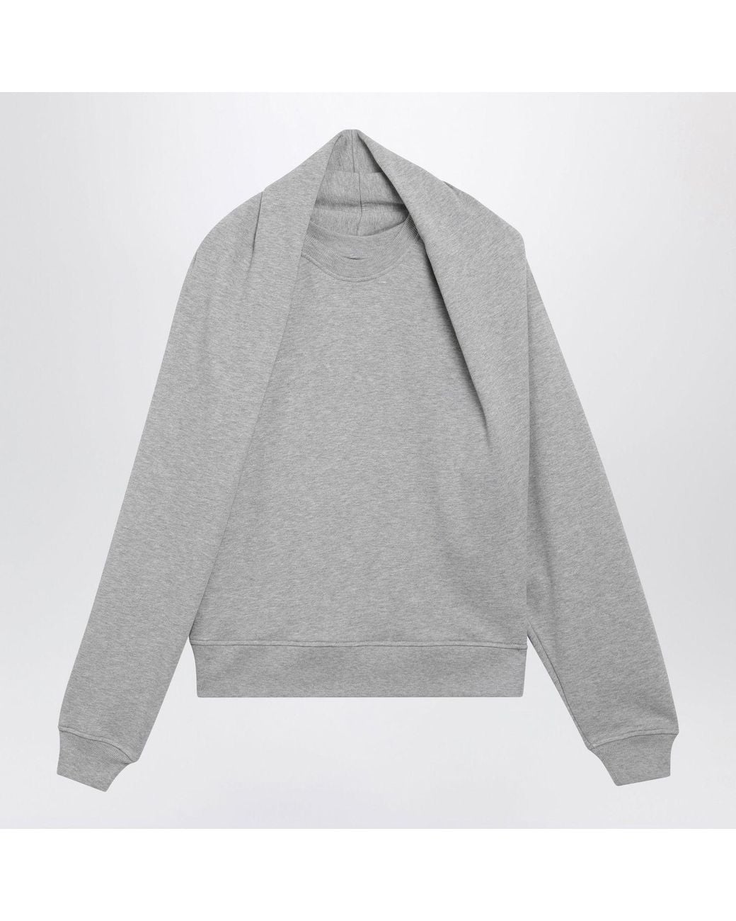 Dries Van Noten Gray Mélange Cotton Sweatshirt