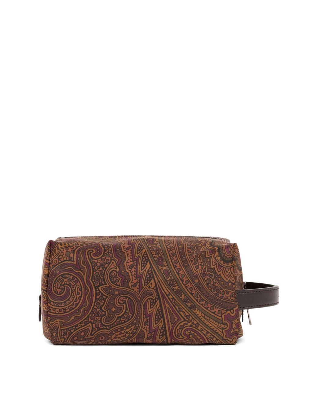 Etro Brown Small Arnica Paisley-Print Wash Bag for men