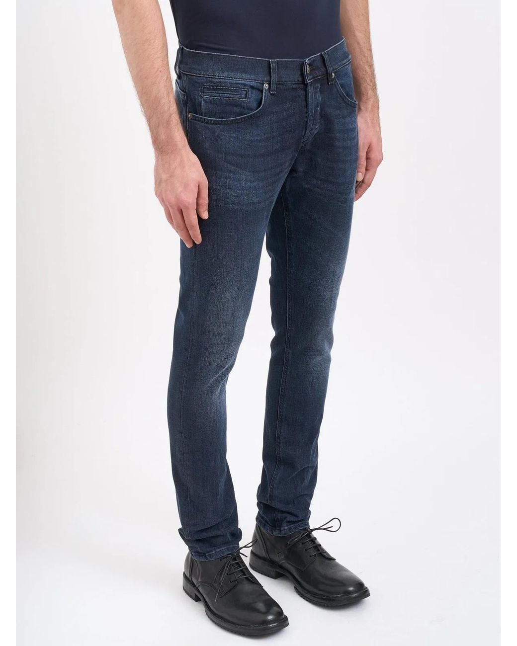 Dondup Blue George Denim Trousers for men