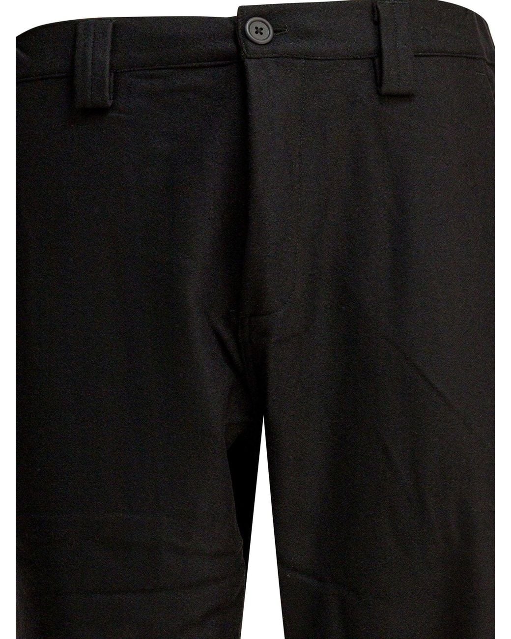GR10K Black Wool Blend Pants Trousers for men