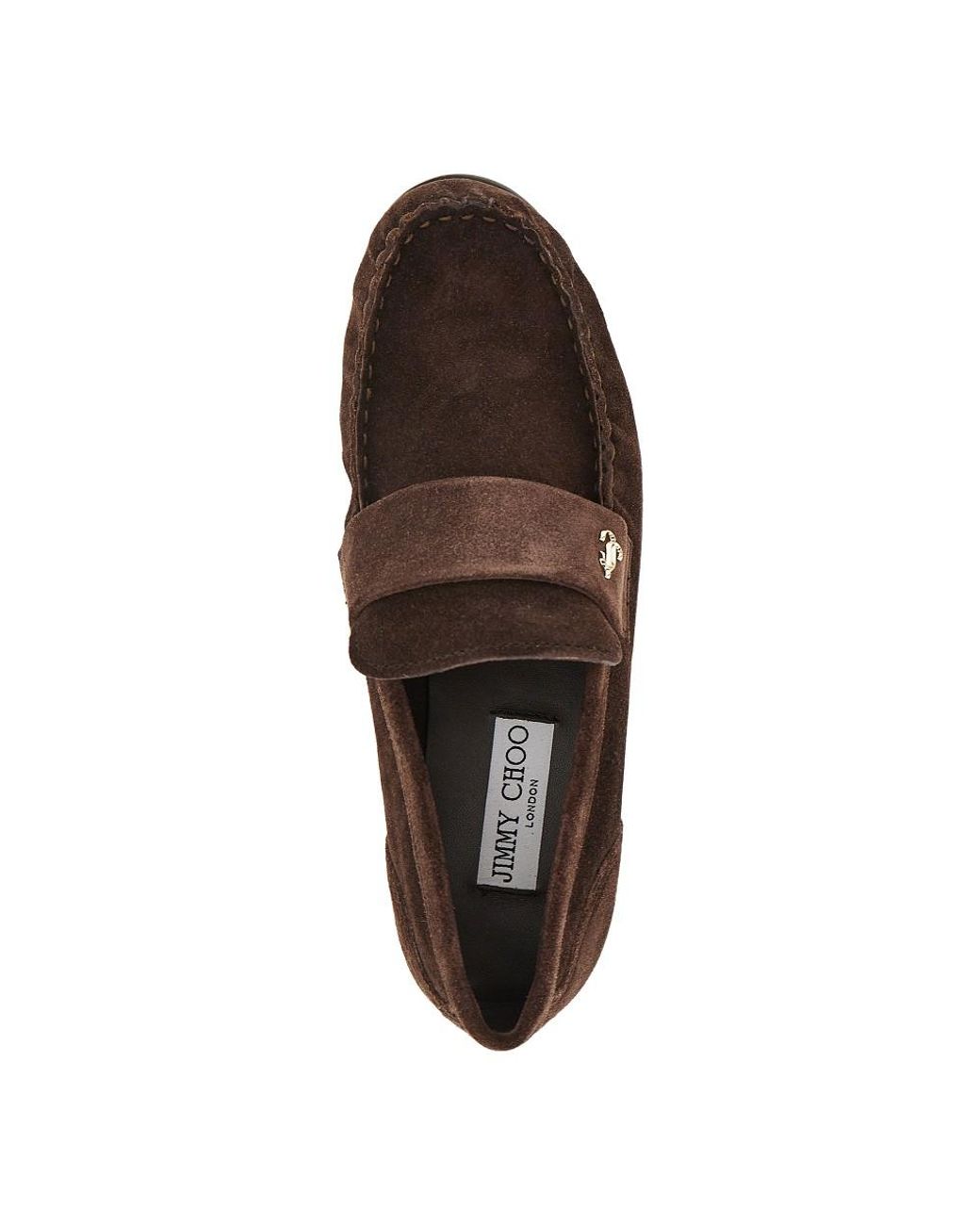 Jimmy Choo Brown Ellis Suede Leather Loafers