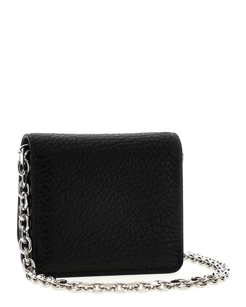 Maison Margiela Black 'Four Stitches' Wallet With Chain