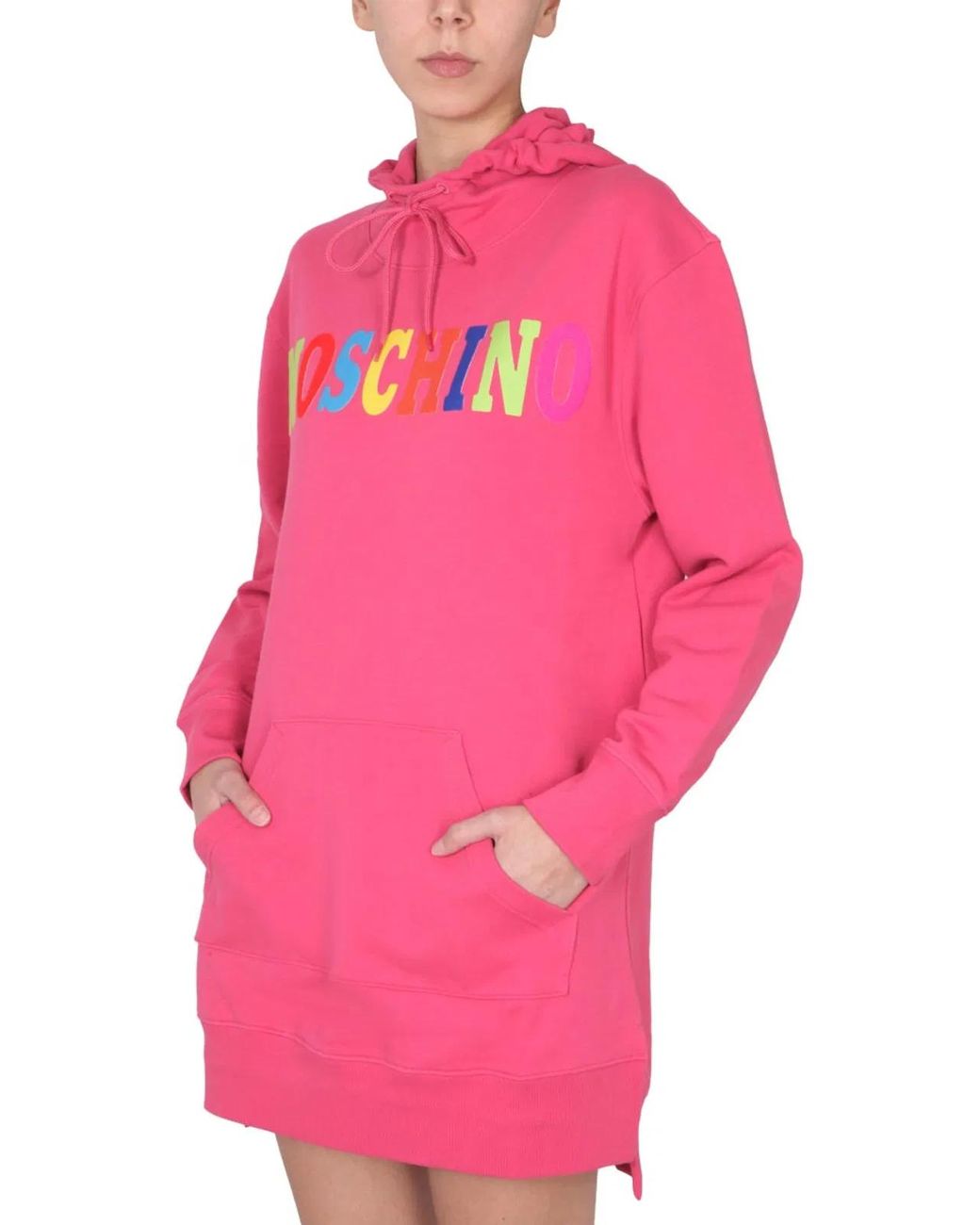 Moschino Couture Pink Dress With Flocked Logo
