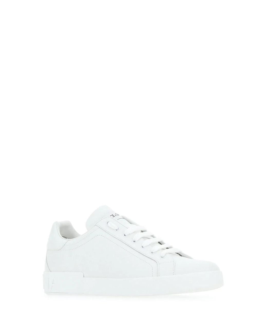 Dolce & Gabbana White Leather Portofino Sneakers for men