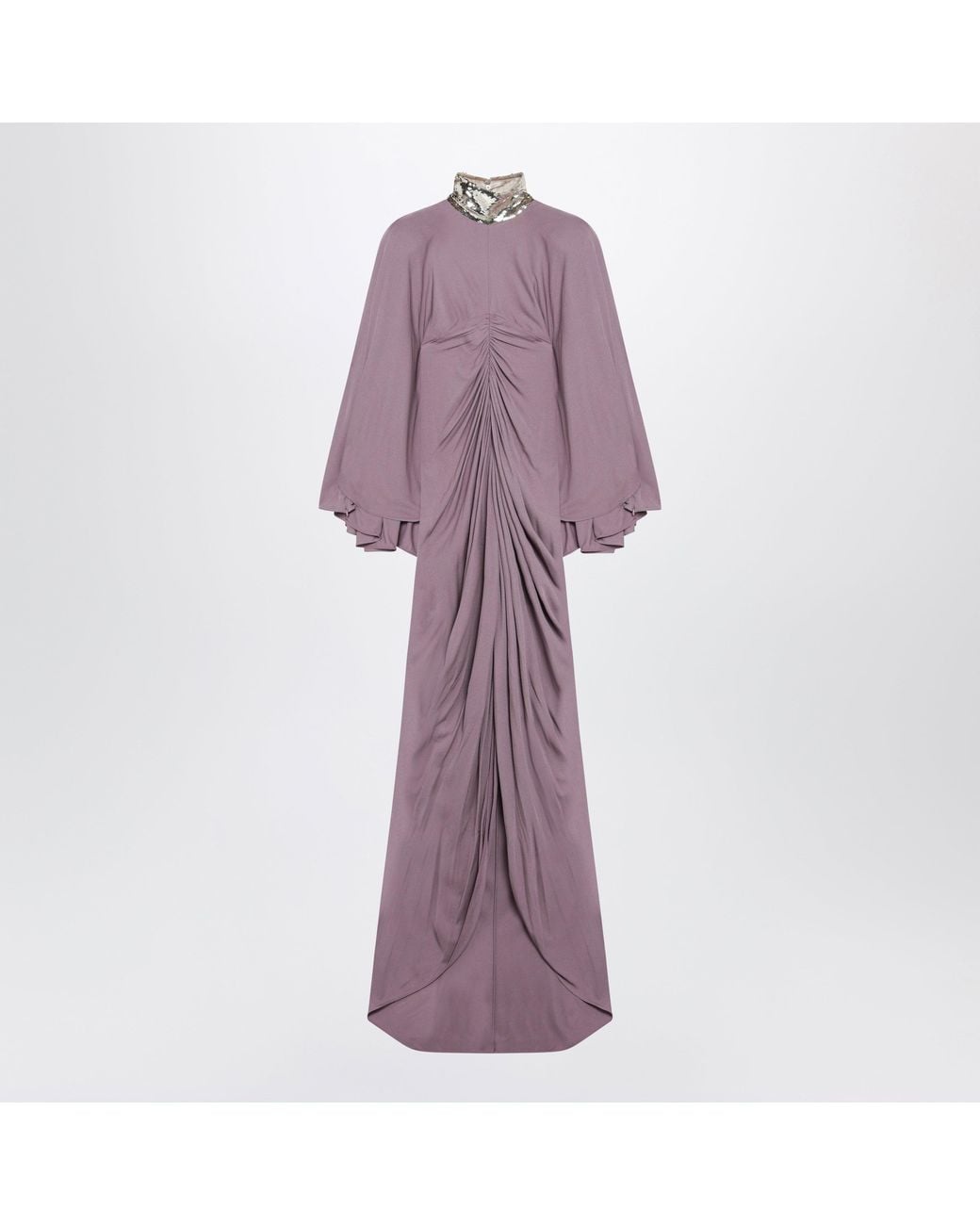Valentino Purple Mauve Draped Long Dress