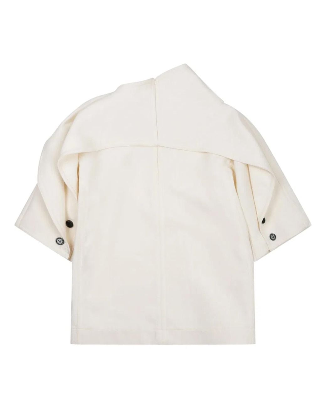 Bottega Veneta White Wool Fabric Mini Top For Fw25