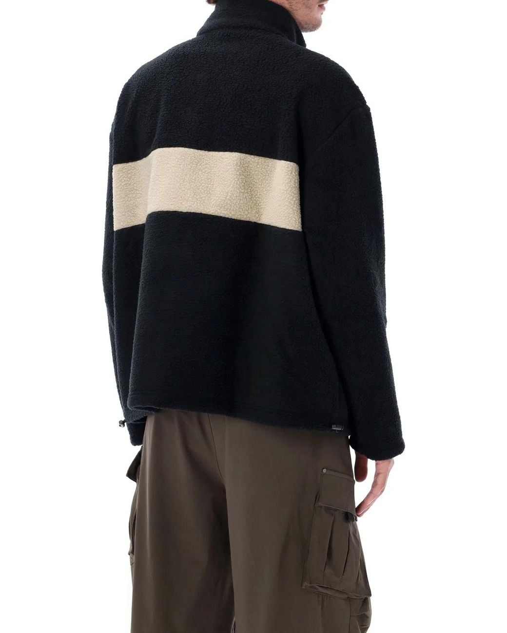 Adidas Originals Black Polar Fleece Half-Zip Pullover for men