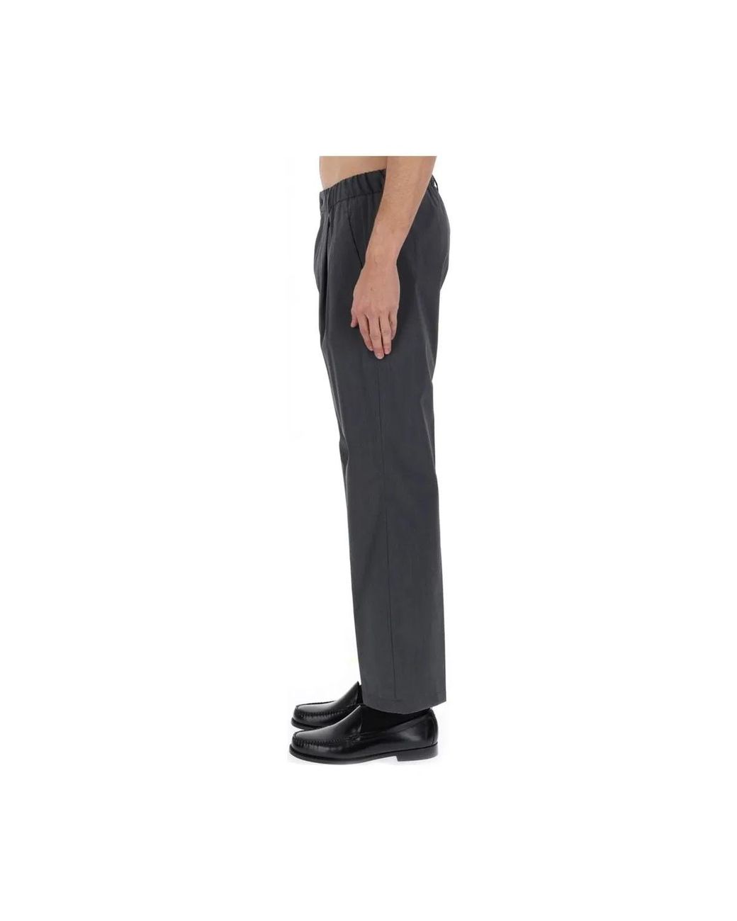 Herno Gray Wool Blend Tailored Pants for men