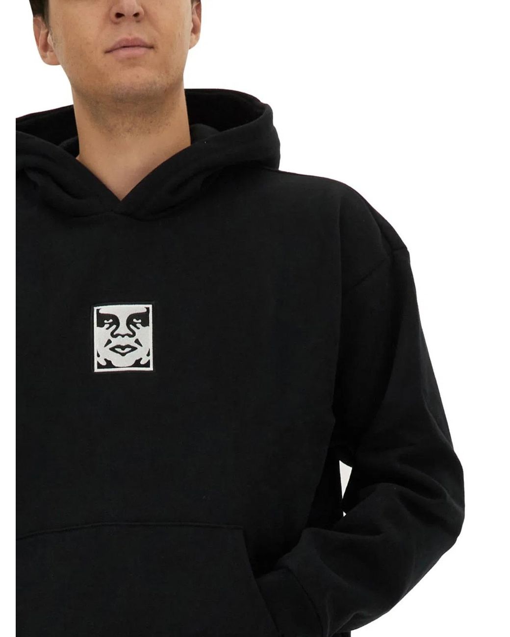 Obey Black Icon Hoodie for men