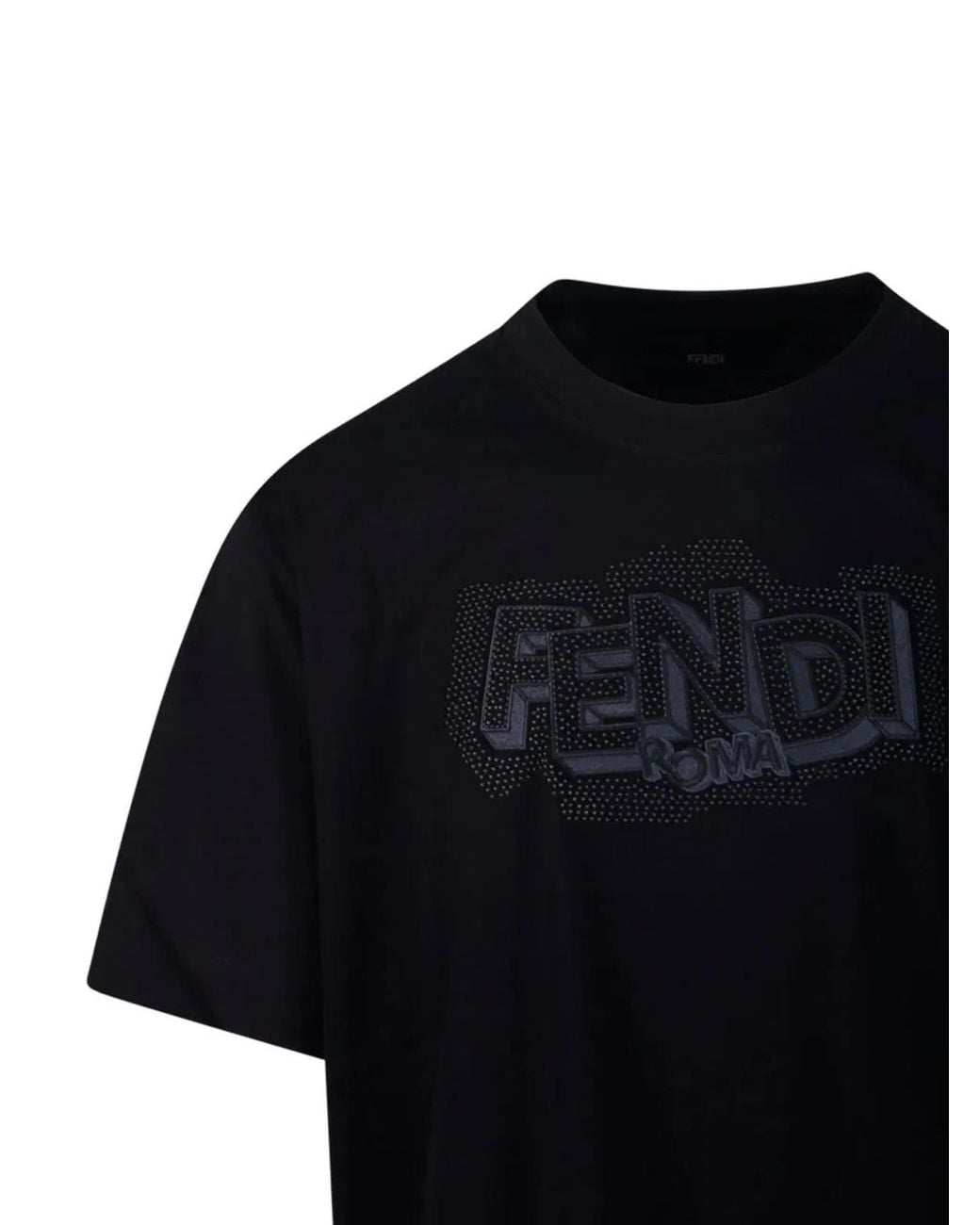 Fendi Black Pop Pois T-Shirt for men
