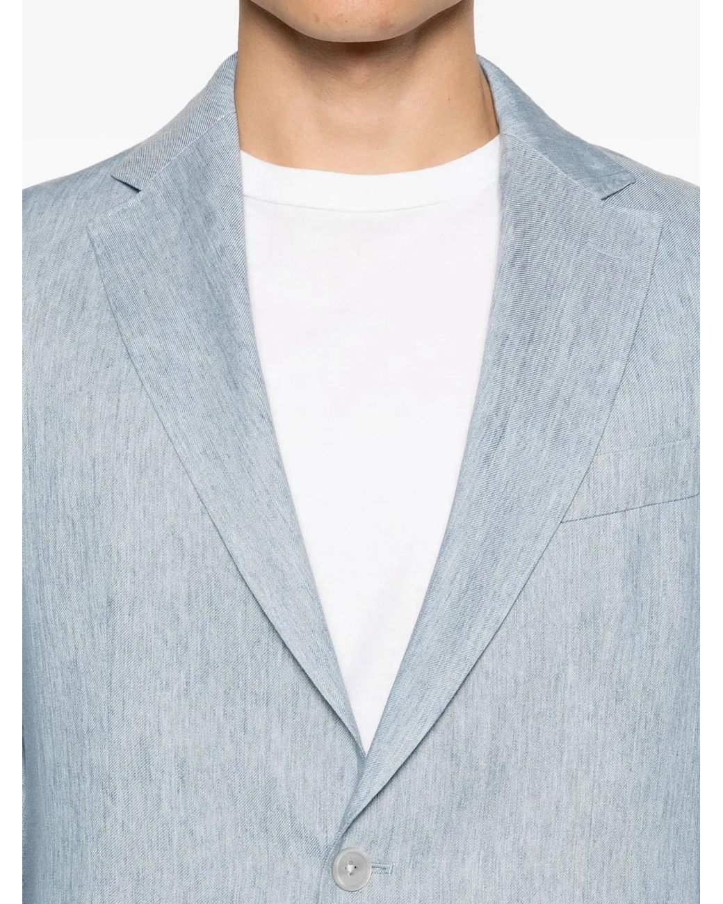 Boss Blue Viscose Blazer for men