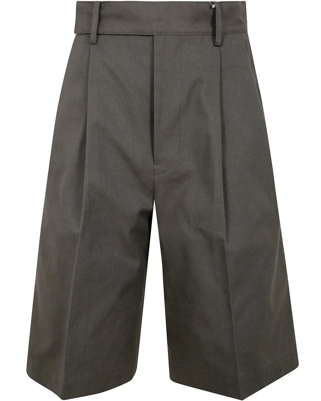 Yohji Yamamoto Gray R-4Tuck Short Pants