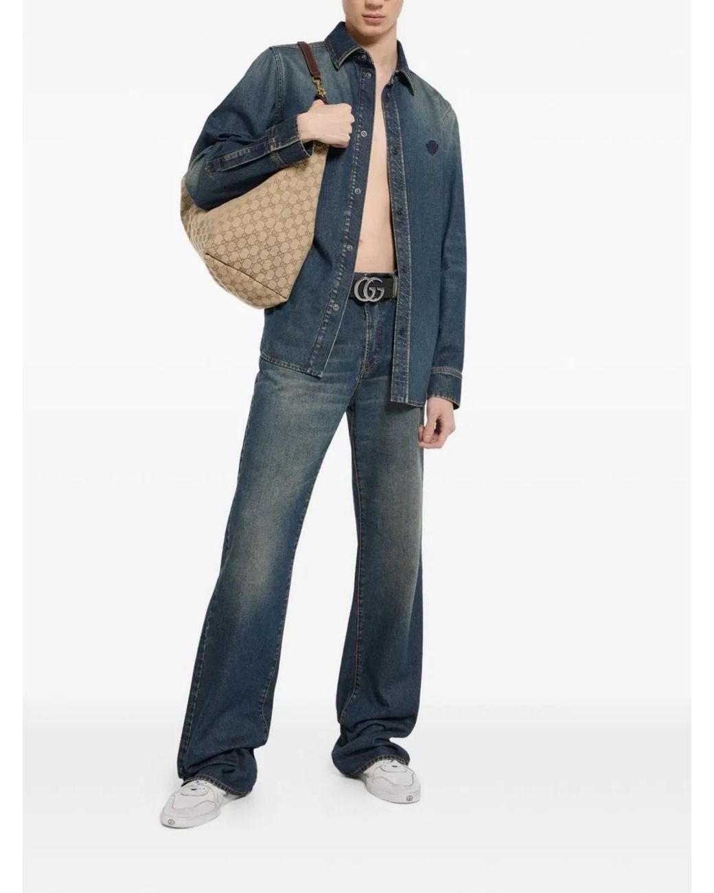 Gucci Blue Denim Shirt for men