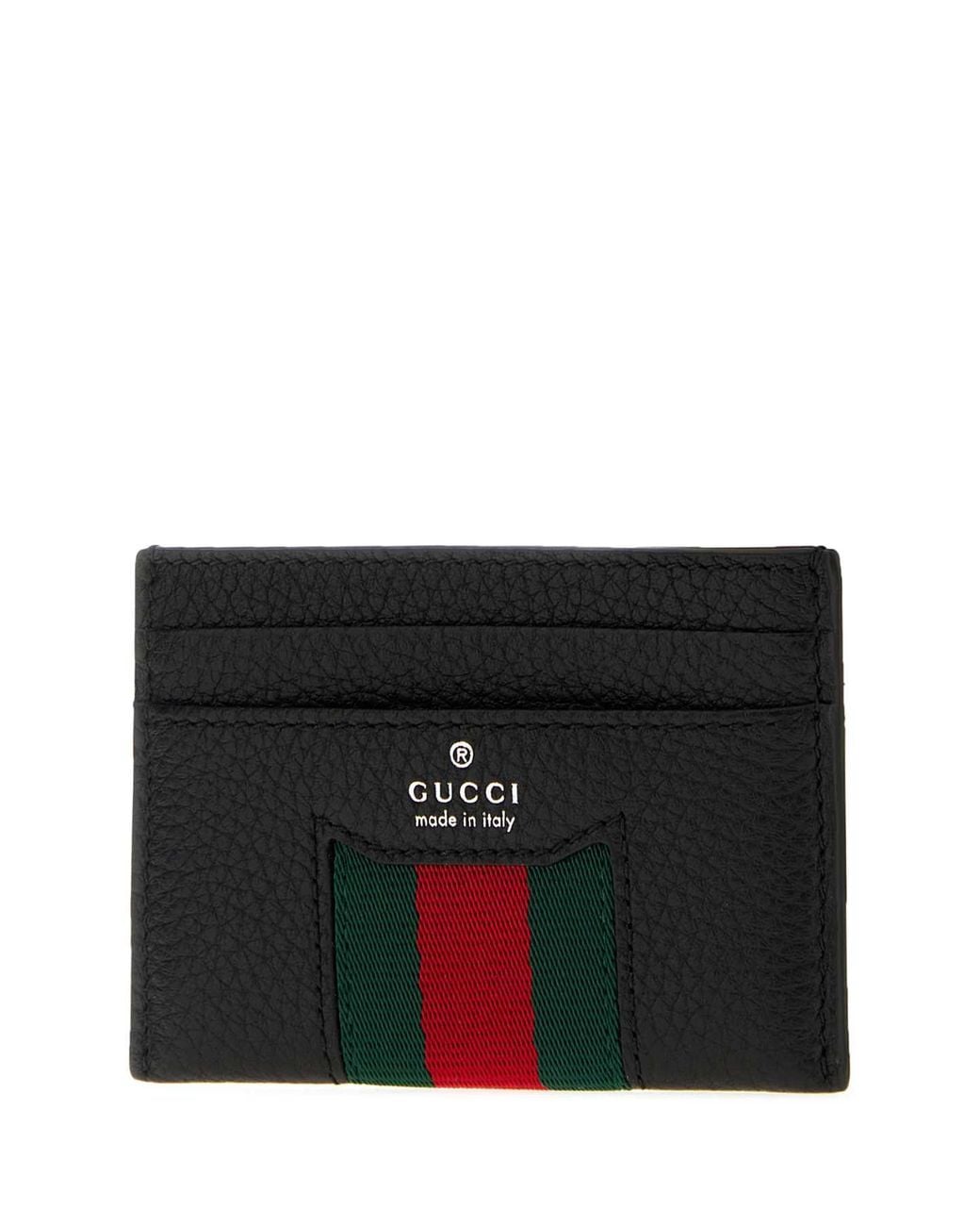 Gucci Black Leather Card Holder for men