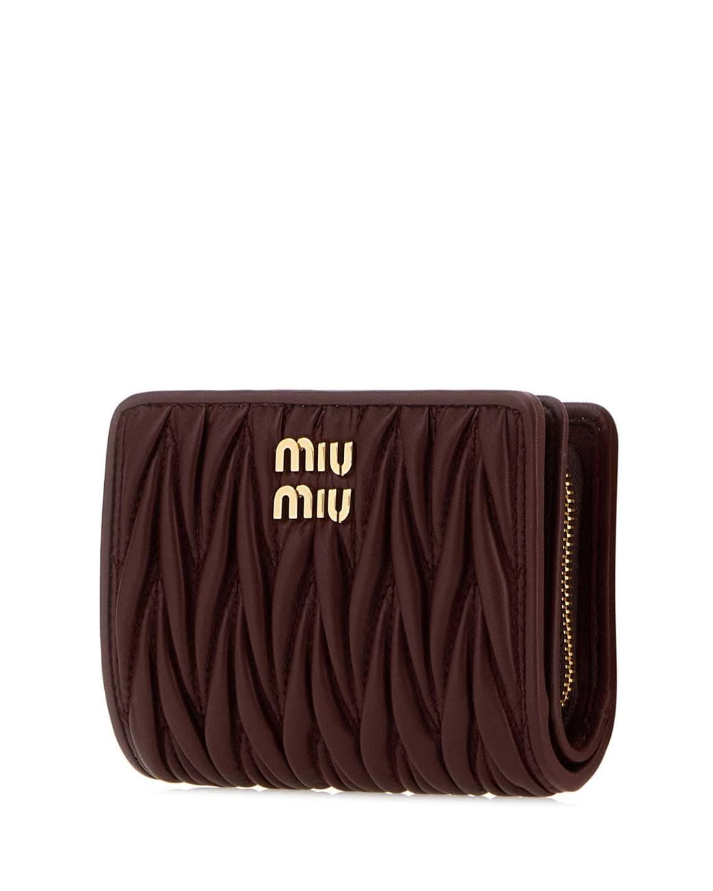 Miu Miu Purple Matelassé Wallet