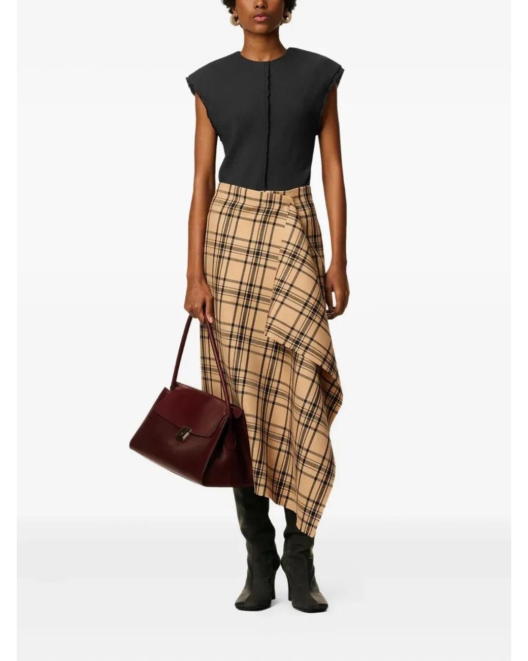 AMI Black Sleeveless Top