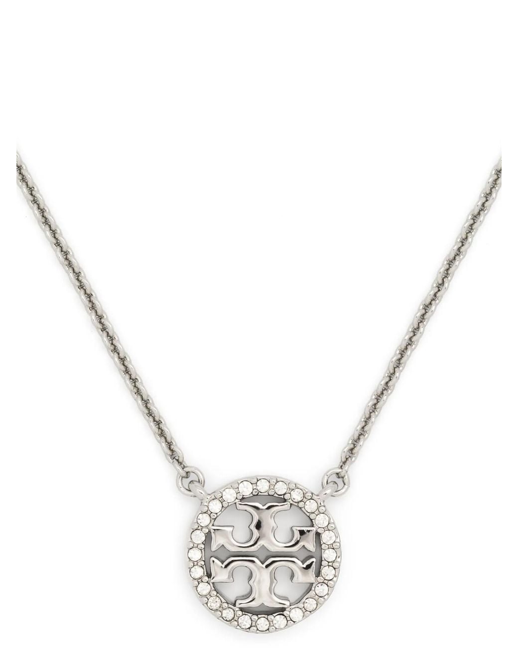 Tory Burch White 'Miller Pavé' Necklace