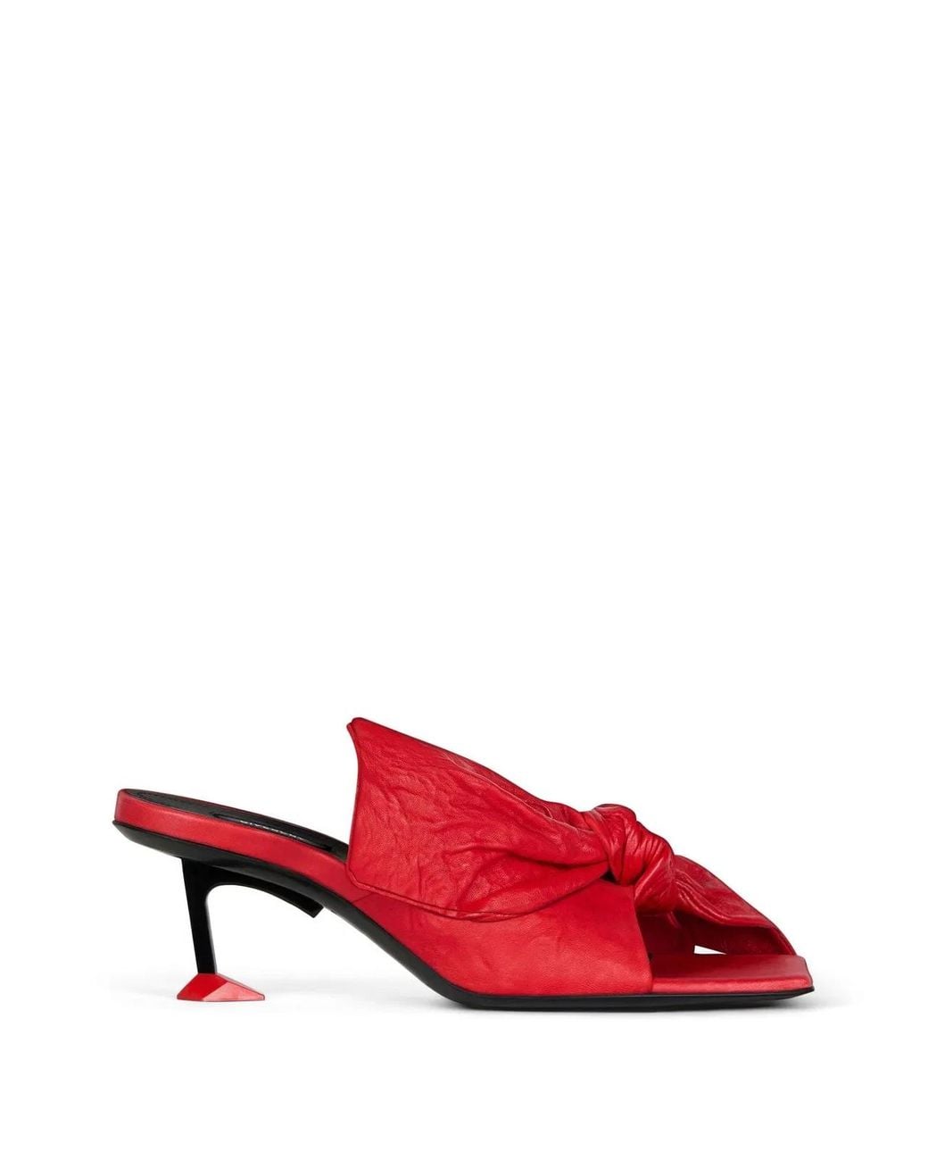 Givenchy Red Elegant Bow Detail Sandals 65Mm