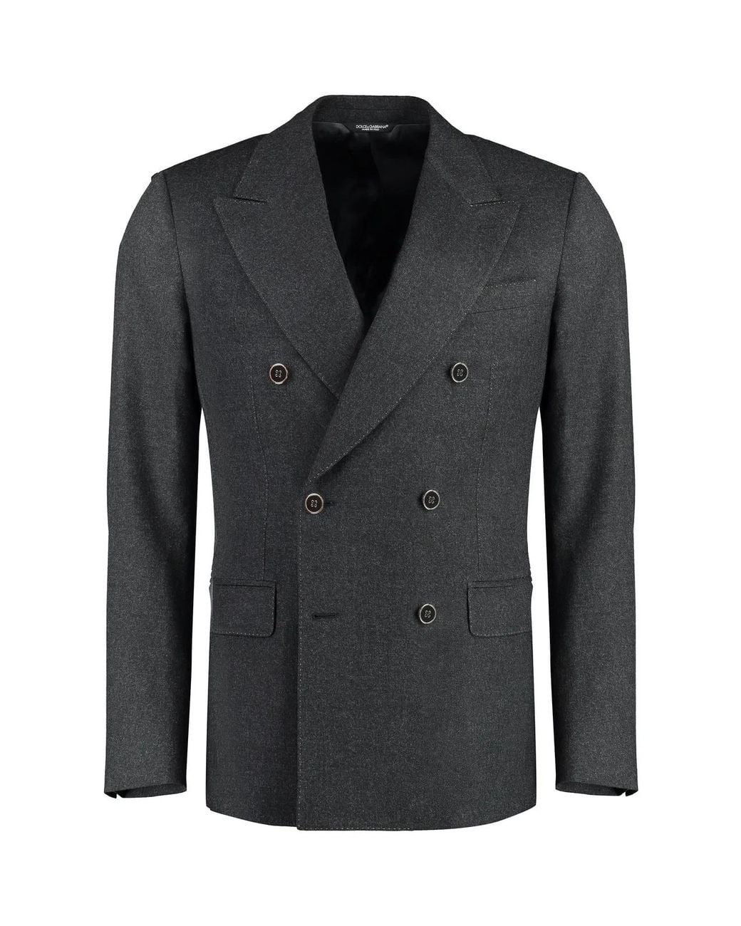 Dolce & Gabbana Black Dolce & Gabbana Double-Breasted Wool Blazer for men
