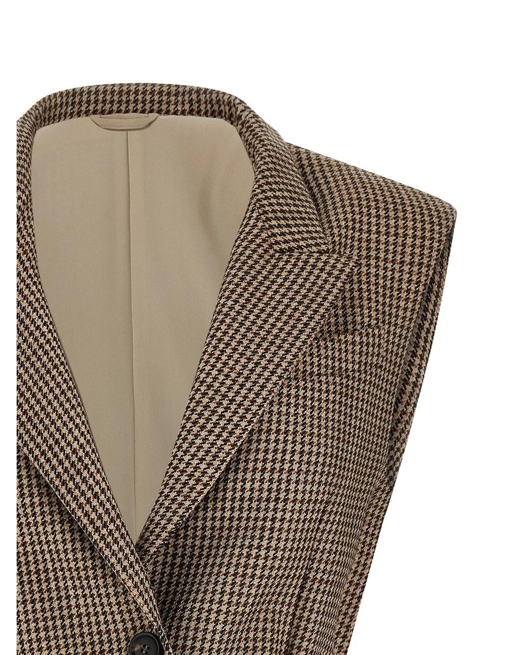 Brunello Cucinelli Gray Virgin Wool Sleeveless Jacket Clothing