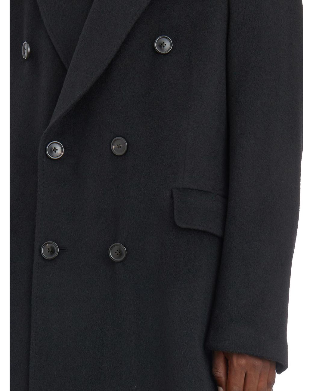 Our Legacy Black Wool Whale Coat for men