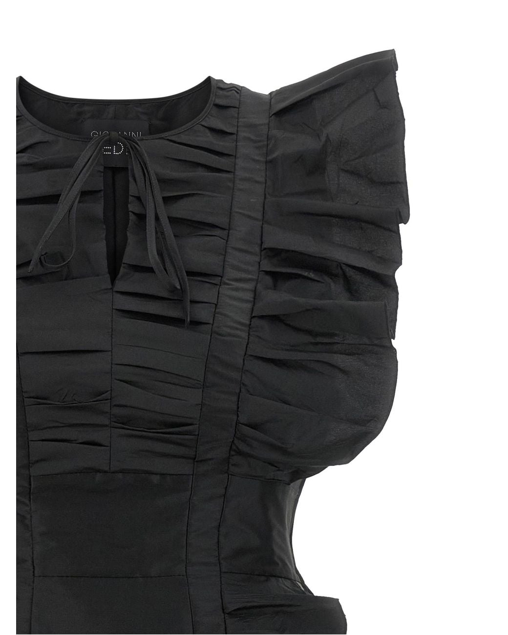 Giovanni bedin Black Ruffle Dress
