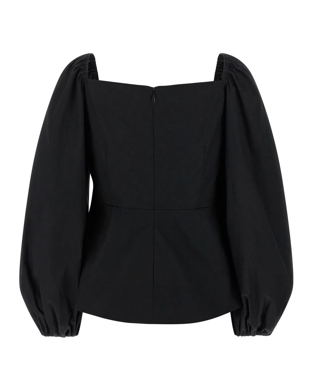 Carolina Herrera Black Puff' Sleeve Top