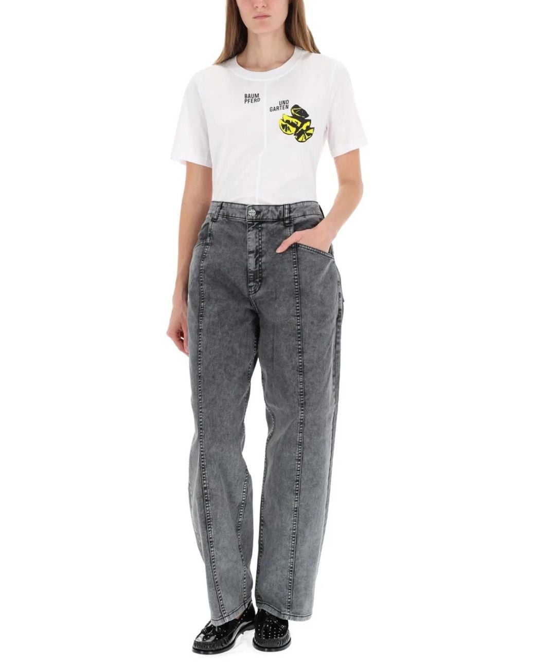 Baum und Pferdgarten White Asymmetrical Jawos Tshirt