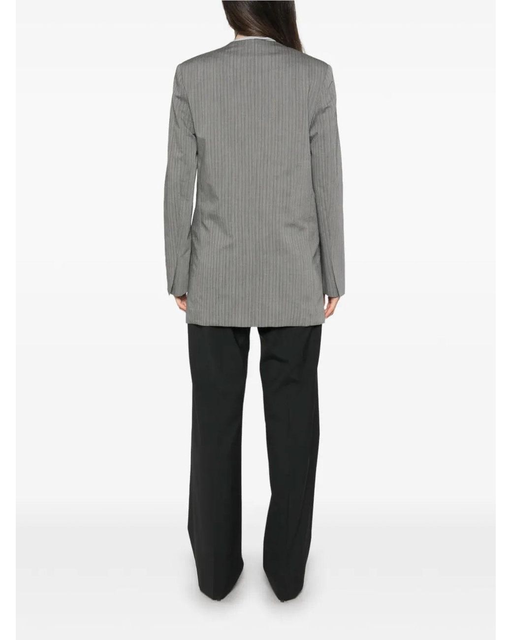 Alberta Ferretti Gray Fabric Blazer