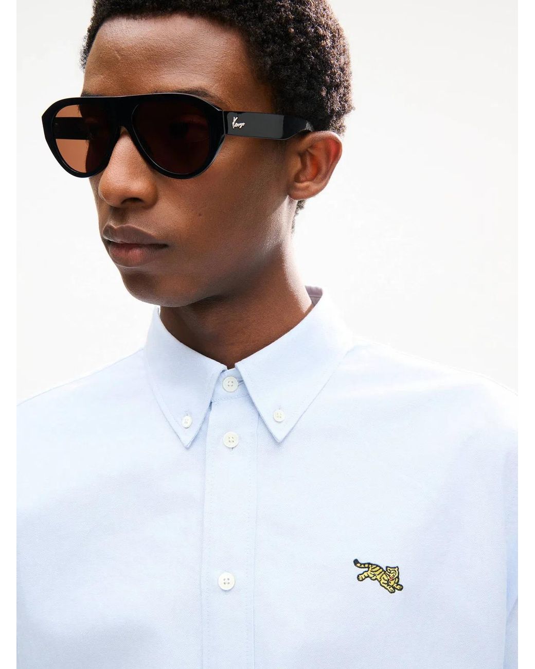 KENZO Blue Tiger Shirt for men