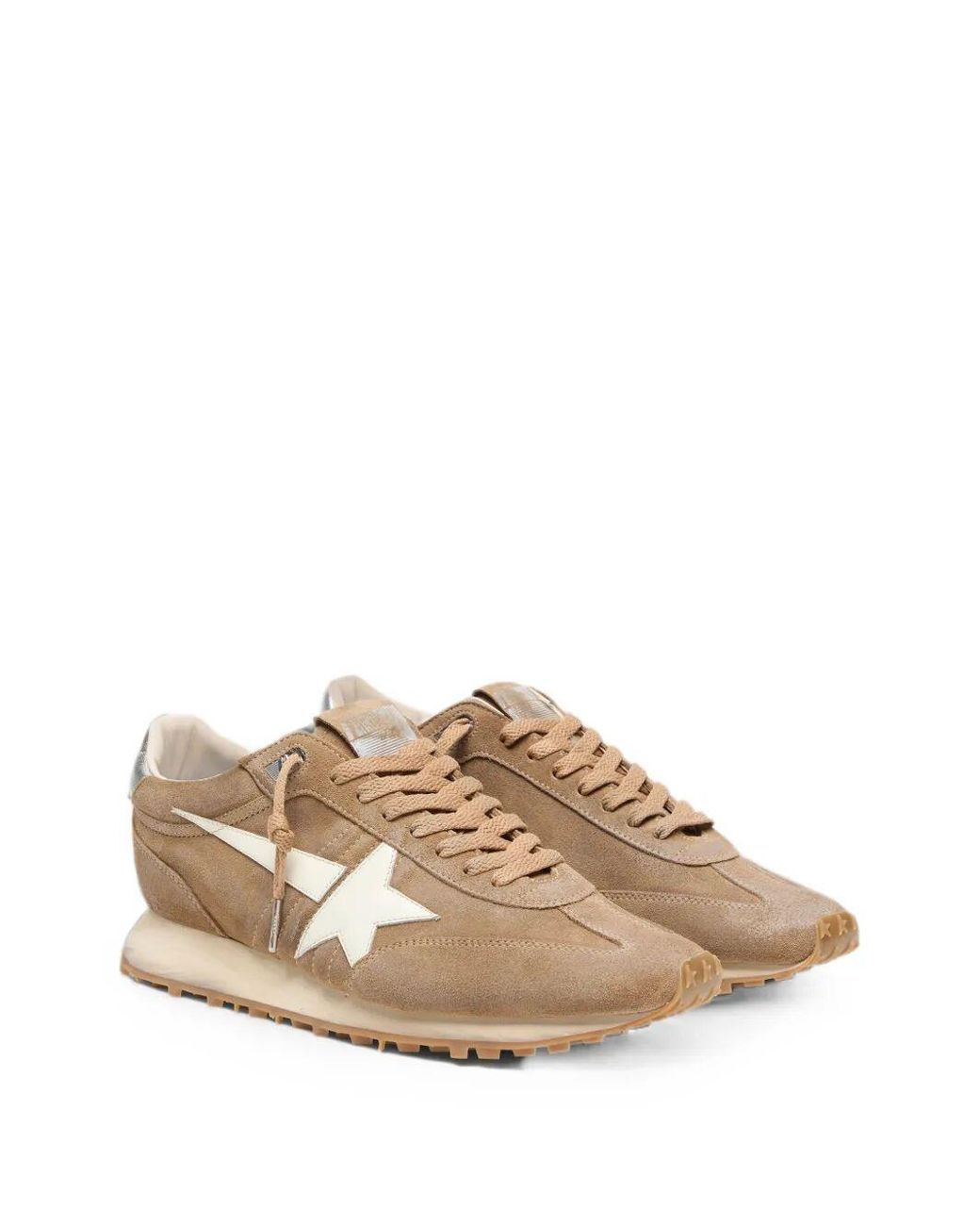 Golden Goose Deluxe Brand Multicolor Marathon Tobacco Suede Sneakers for men