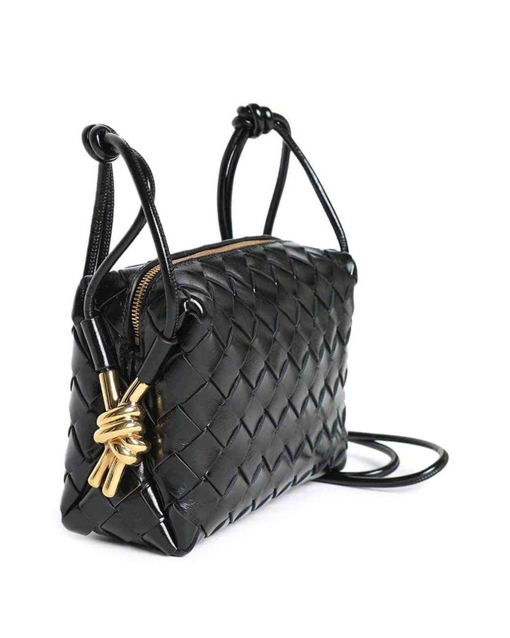 Bottega Veneta Black Loop Leather Shoulder Bag