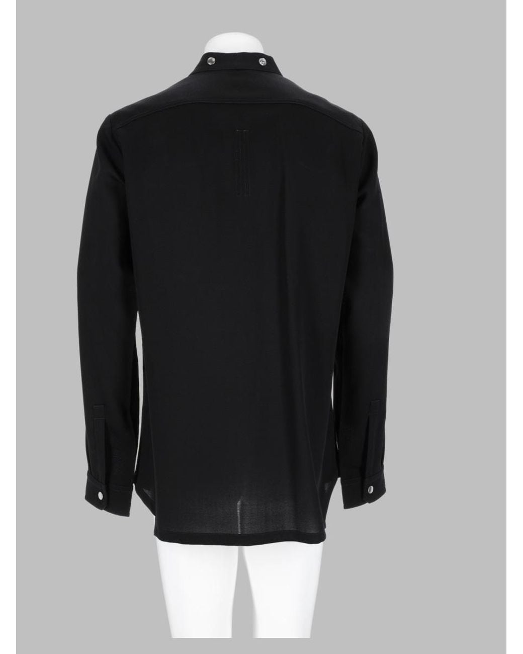 Rick Owens Black Camicia “Larry Fogpocket” for men