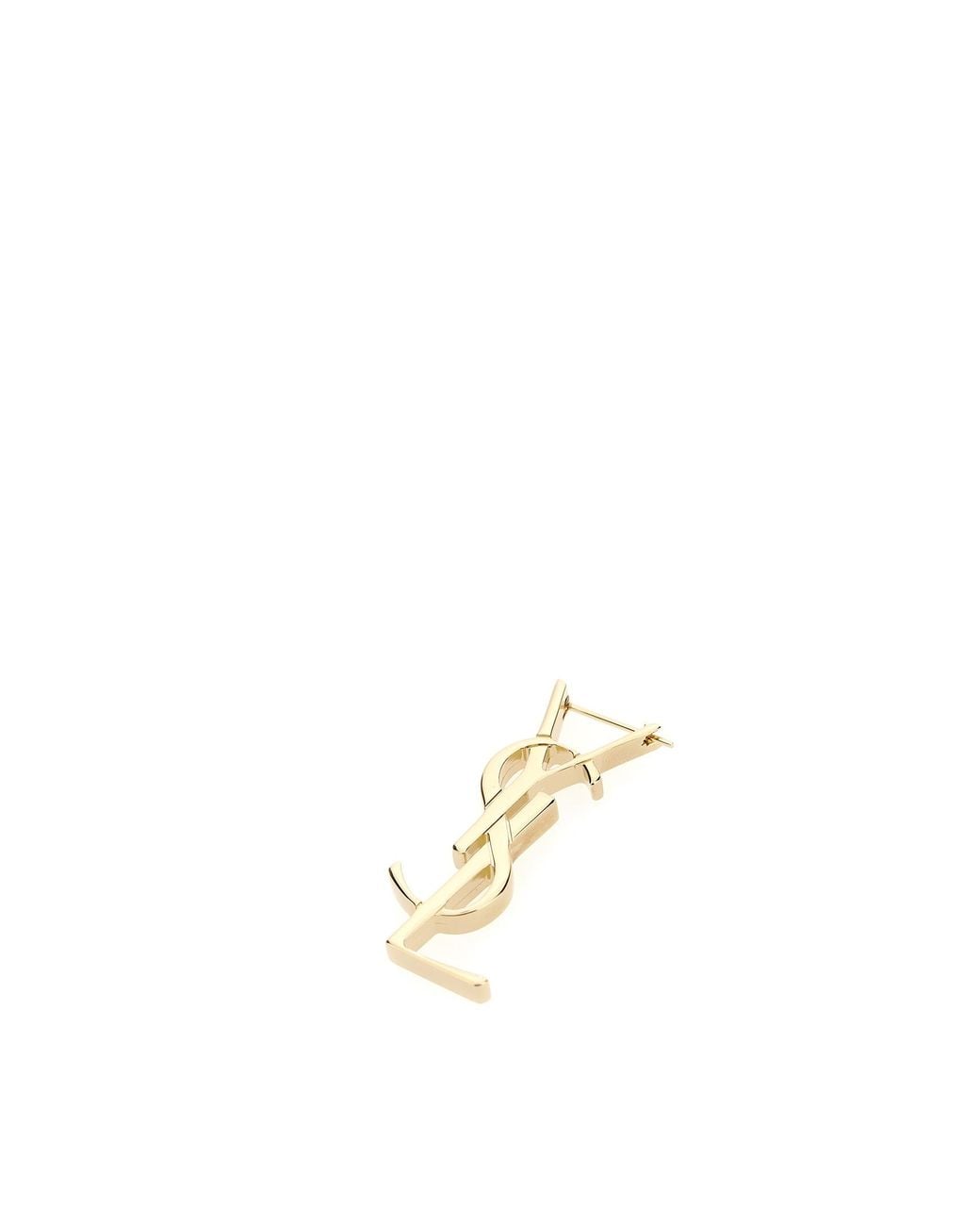 Saint Laurent White Single Earring 'Cassandre'