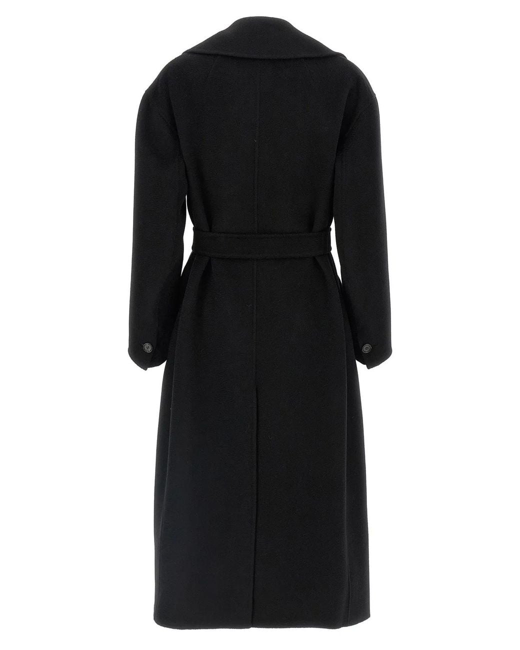 Max Mara Black Virgin Wool Coat