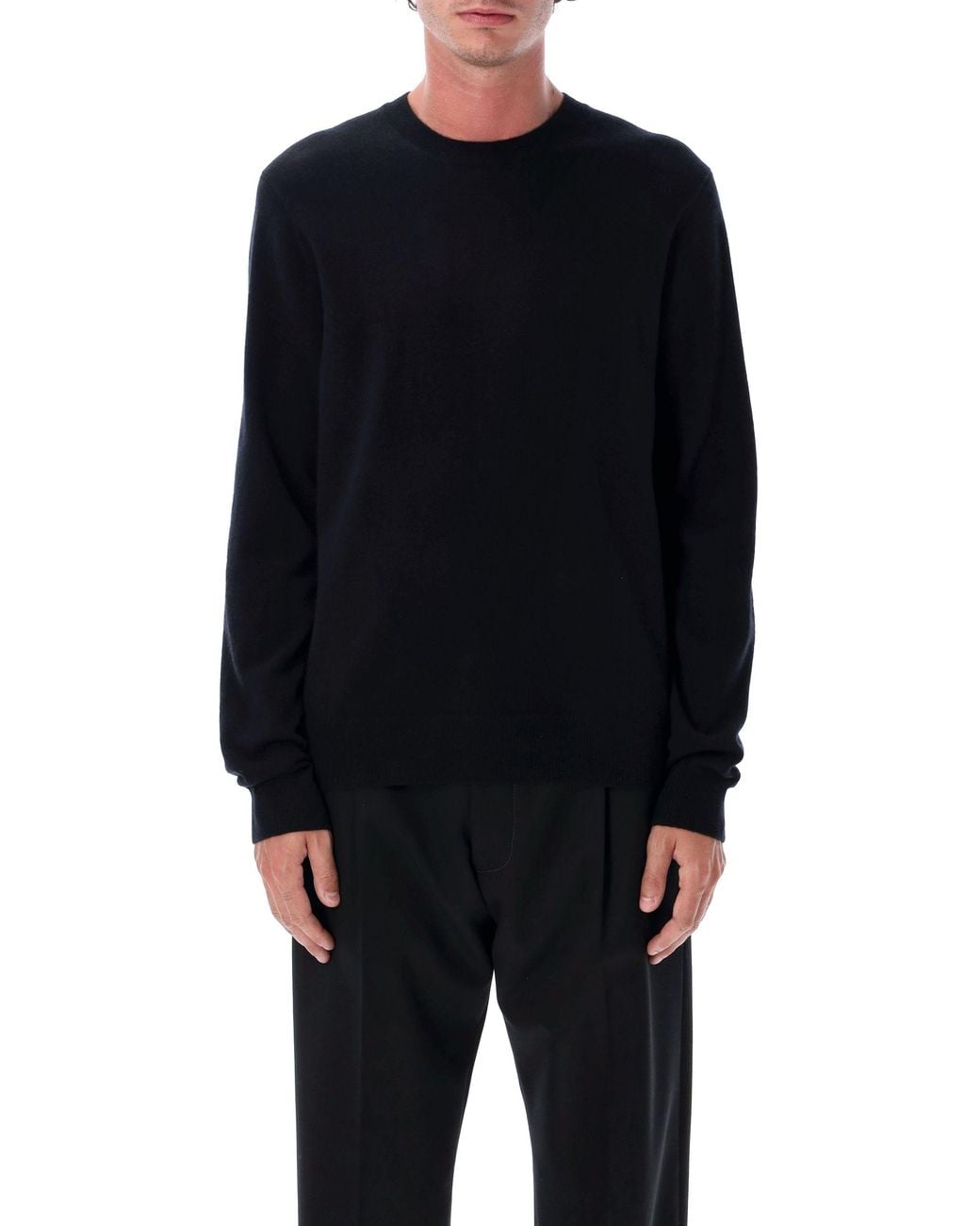 Comme des Garçons Blue Shirt Crew-Neck Wool Sweater for men