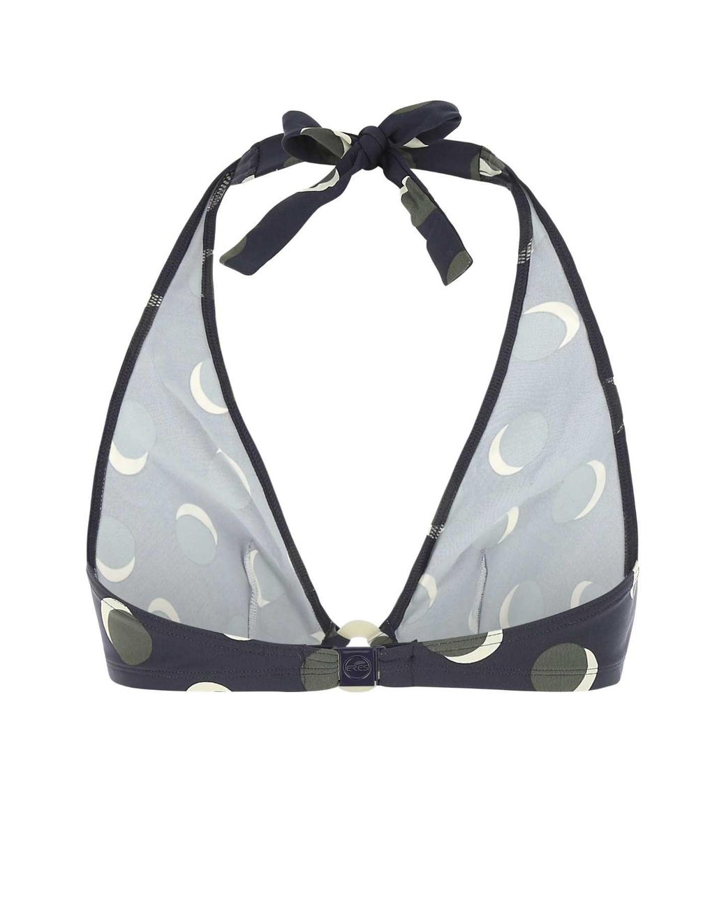 Eres Black Printed Stretch Nylon Bikini Top