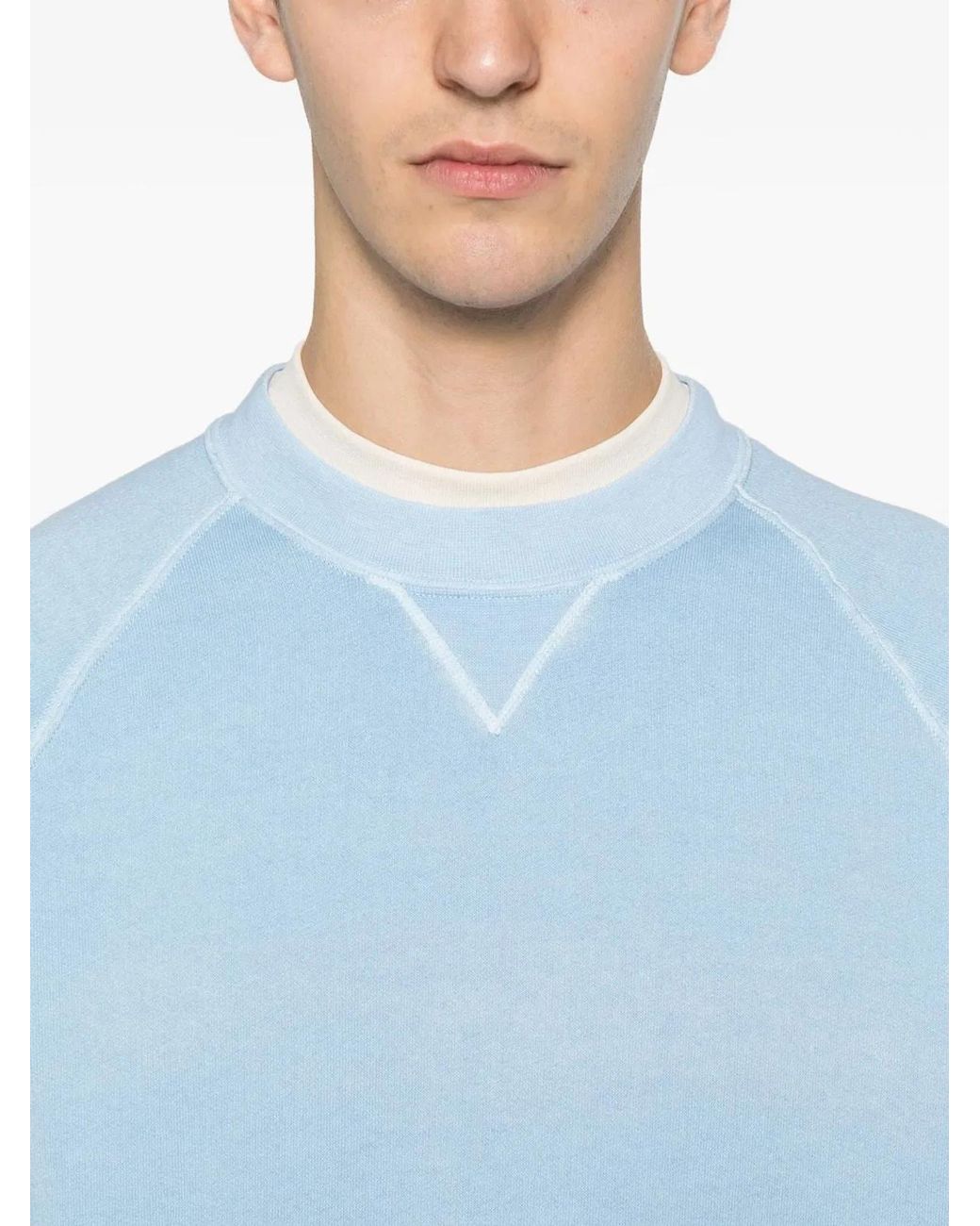 FILIPPO DE LAURENTIIS Blue V871 Cotton Jumper