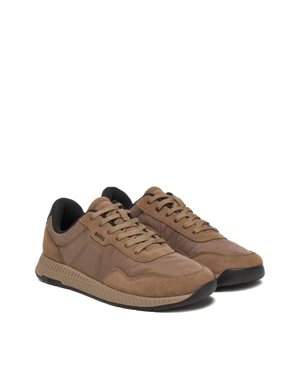 Boss Brown Titanium Runner Sneakers for men