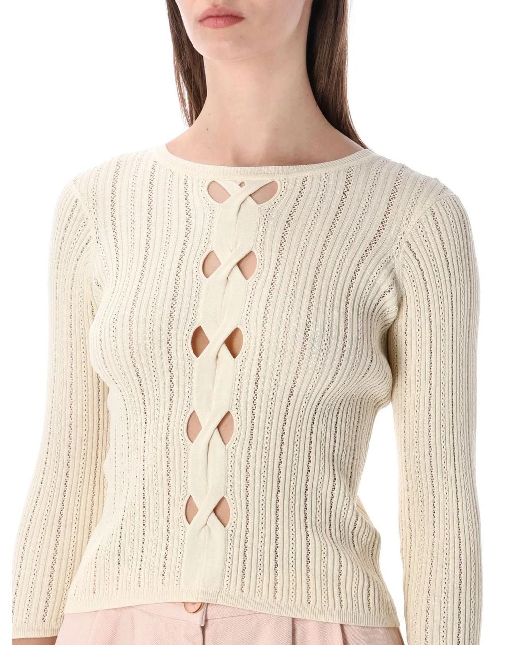 Sessun White Sessùn Alencar Cable-Knit Jumper