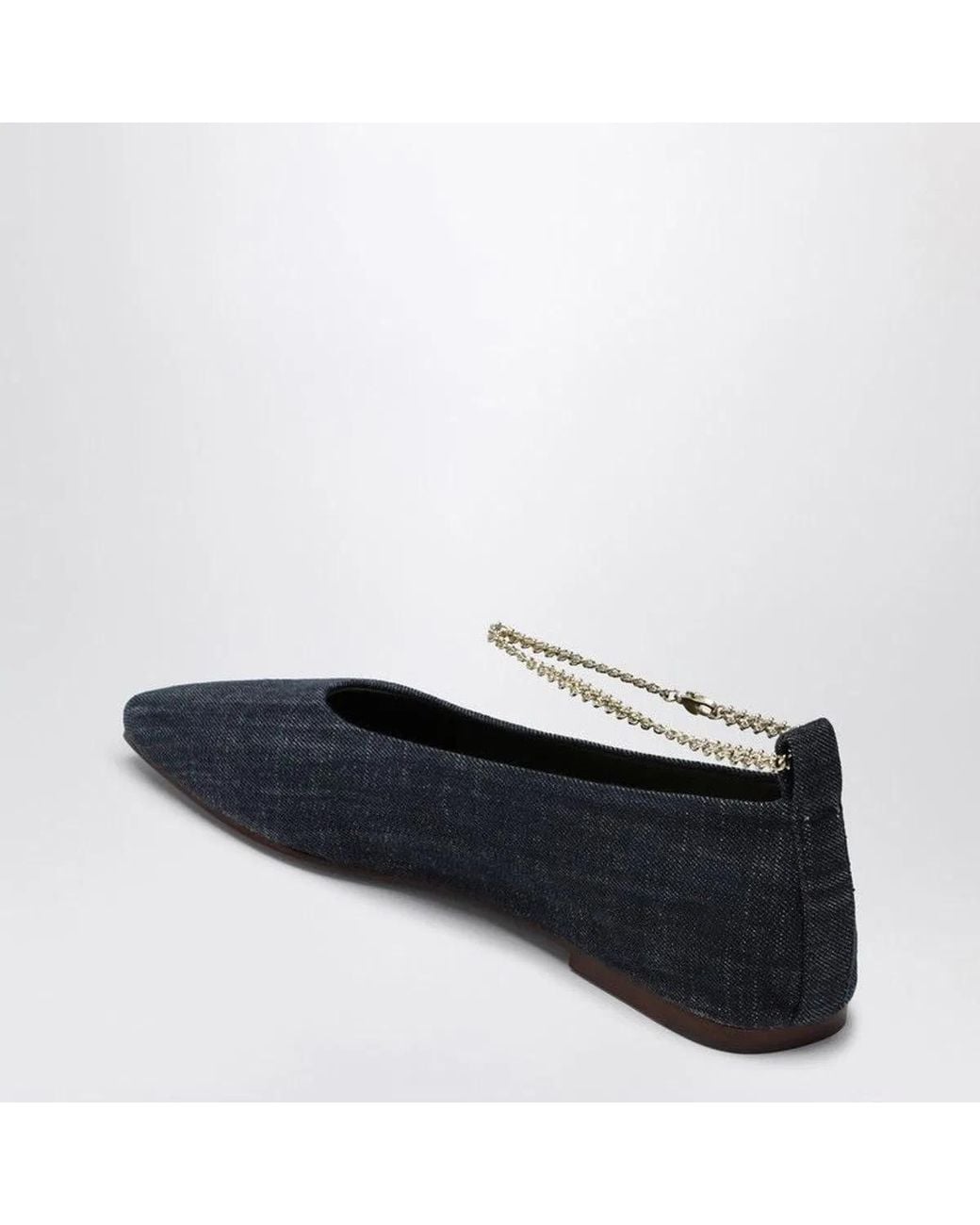 MARIA LUCA Blue Denim Augusta Ballerina